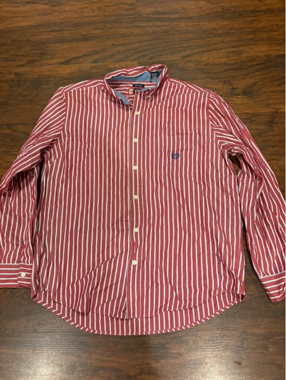 Men’s CHAPS red striped long sleeve size L